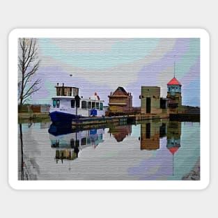 At The Locks-Art Print-Mugs,Cases,T Shirts,Stickers,etc Sticker